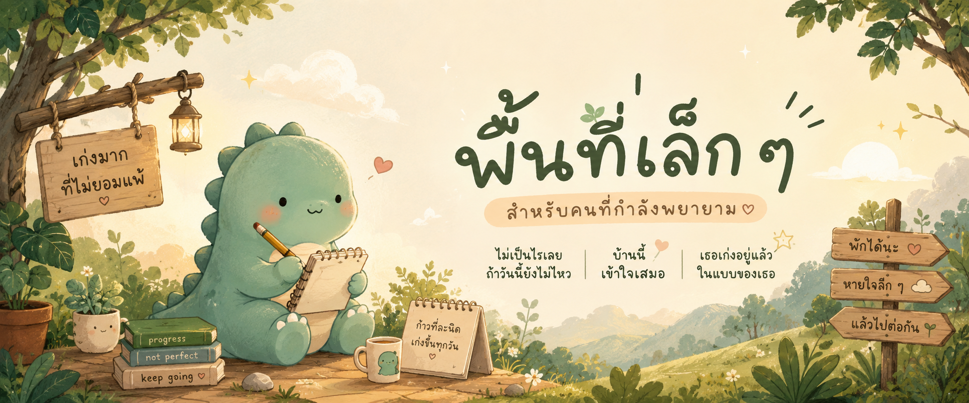 พื้นที่เล็ก ๆ สำหรับคนที่กำลังพยายาม | มุมพักใจสำหรับวันที่เหนื่อยและไม่เป็นไรที่จะอ่อนล้า
